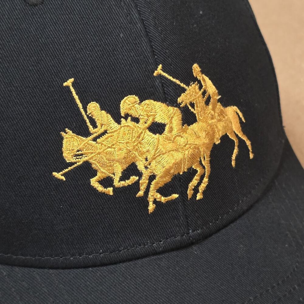 Polo Ralph Lauren Men's Lunar New Year Twill Ball Cap Gold Triple Pony Black Hat - Picture 3 of 12